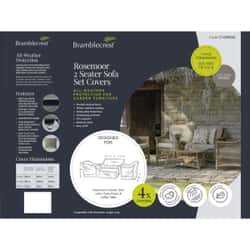 Bramblecrest RHS Rosemoor 2 Seat Sofa with 2 Sofa Chairs And Coffee Table Set Covers Khaki
