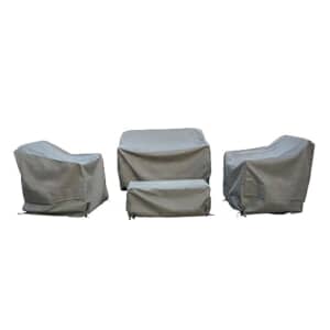Bramblecrest 2 Seat Sofa with 2 Sofa Chairs  Coffee Table Set Covers - Khaki