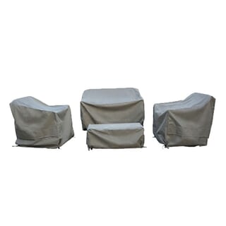 Bramblecrest 2 Seat Sofa with 2 Sofa Chairs  Coffee Table Set Covers - Khaki