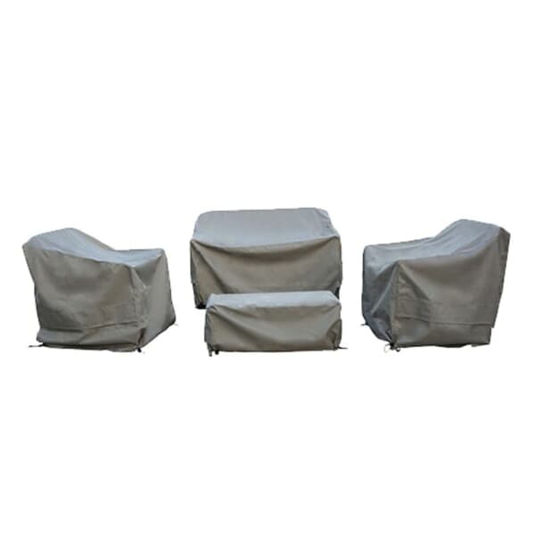 Bramblecrest 2 Seat Sofa with 2 Sofa Chairs  Coffee Table Set Covers - Khaki