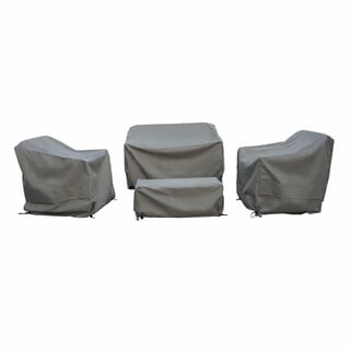 Bramblecrest Woven 2 Seat Sofa with 2 Sofa Chairs and Coffee Table Cover