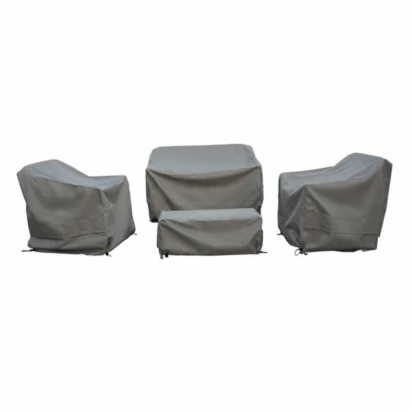 Bramblecrest Woven 2 Seat Sofa with 2 Sofa Chairs and Coffee Table Cover