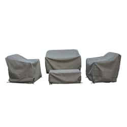Bramblecrest Monterey/ Chedworth 2 Seat Sofa 2 Chairs with Firepit Coffee Table Set Covers