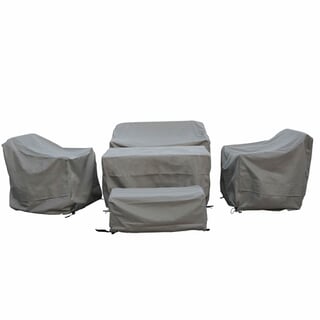 Bramblecrest Cover For 3 Seat Sofa With 2 x Sofa Chairs Rectangle Casual Dining Table In Khaki