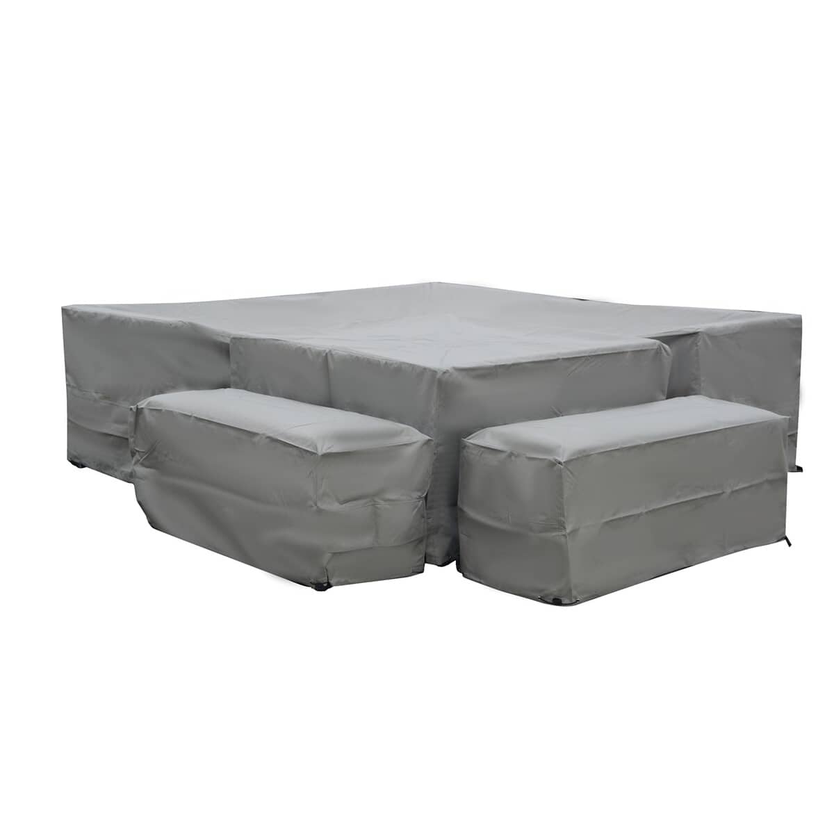 Bramblecrest Mauritius Square Corner Sofa with Dual Height Table and 2 Benches Set Covers