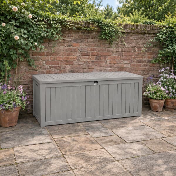 Kettler Alba Garden Storage Box 570Lt Dove Grey