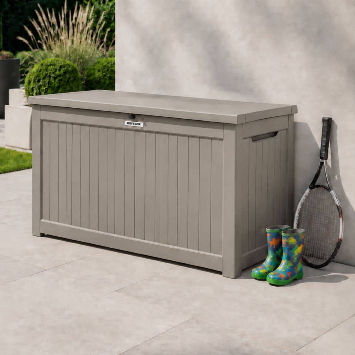 Kettler Alba Garden Storage Box 870Lt Dove Grey 