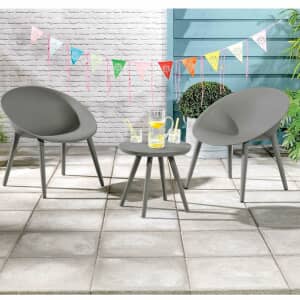 Living Moon 2 Seat Bistro Set Dark Grey