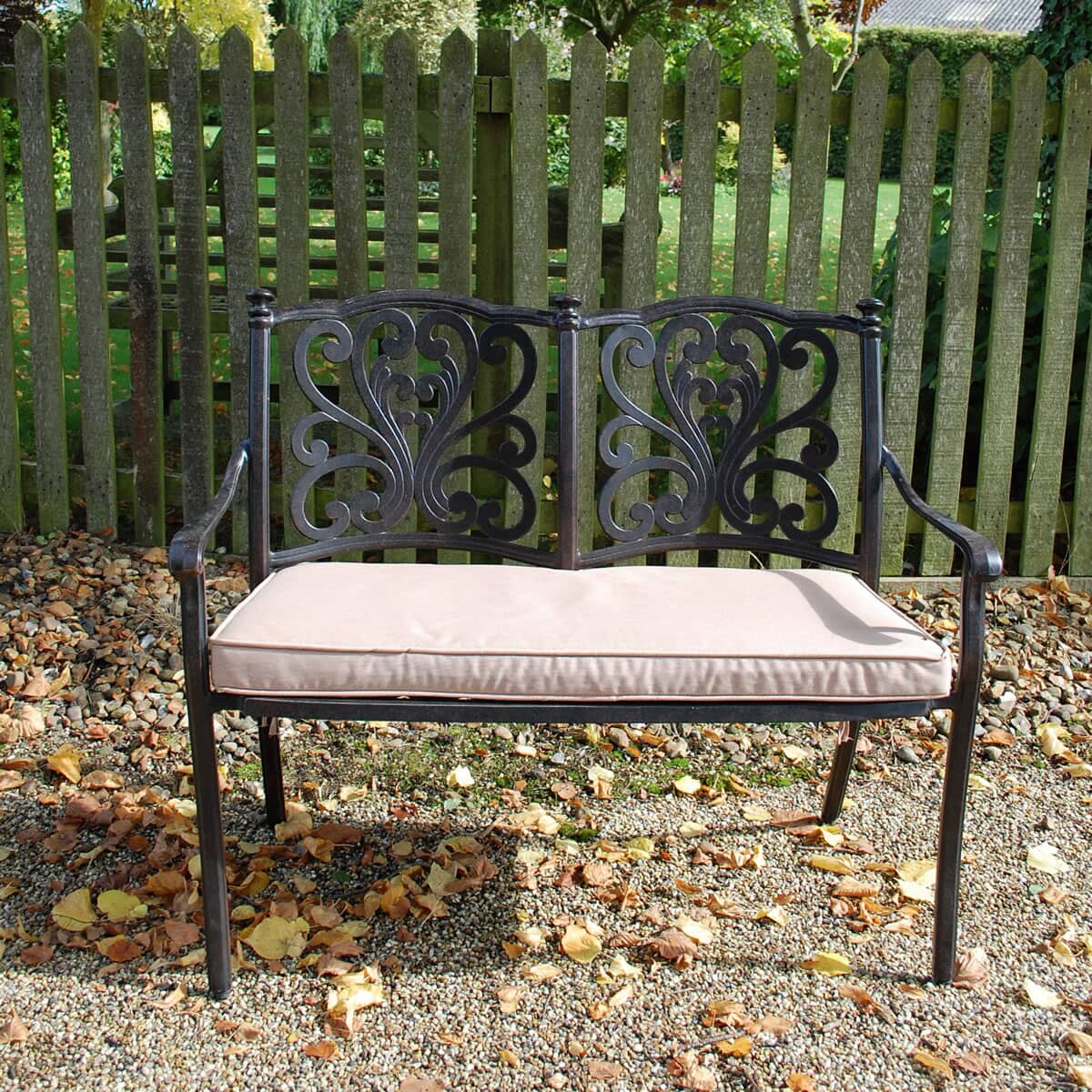 LeisureGrow Devon Bench With Cushion (DVONSET4) Garden Furniture World