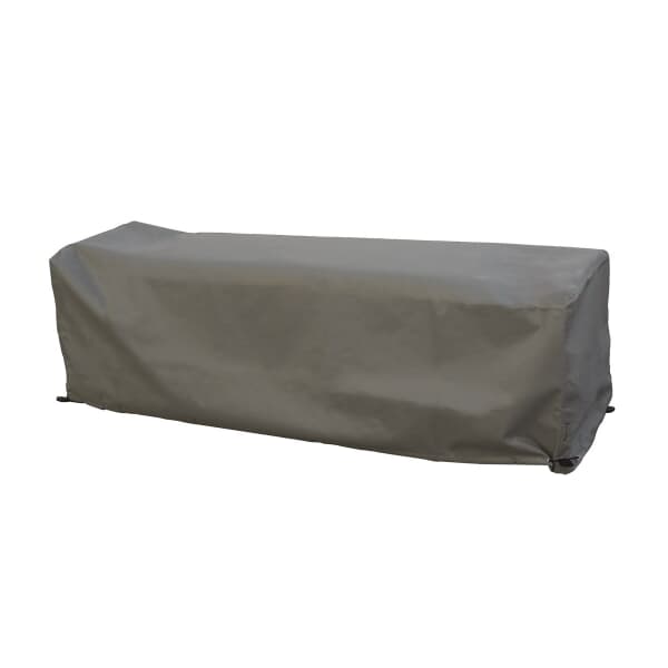 Bramblecrest Rattan Long Casual Dining Bench Cover - Khaki (H48cm x W48cm x Ll164cm)