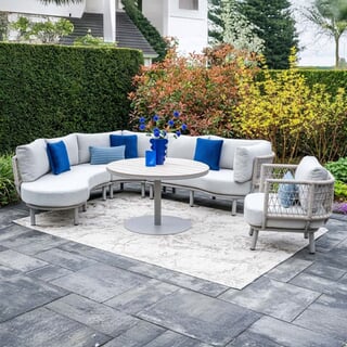 Garden Impressions Matera Curved Corner Set With Armchair