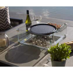 Bramblecrest Griddle with Square Bracket For Square Casual Dining Table with Firepit