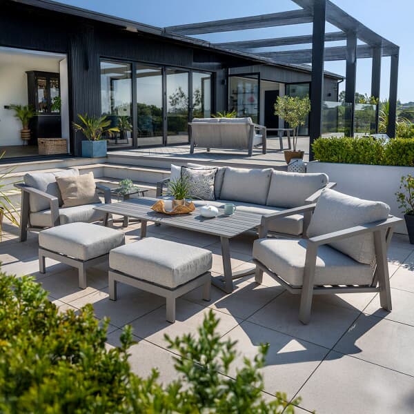 Hartman Alora 3 Seat Lounge Set With FREE Side Table Taupe/Moon