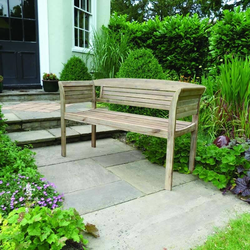 Leisure Grow Hanoi 2 Seat Bistro Bench (HAN07NAT) Garden Furniture