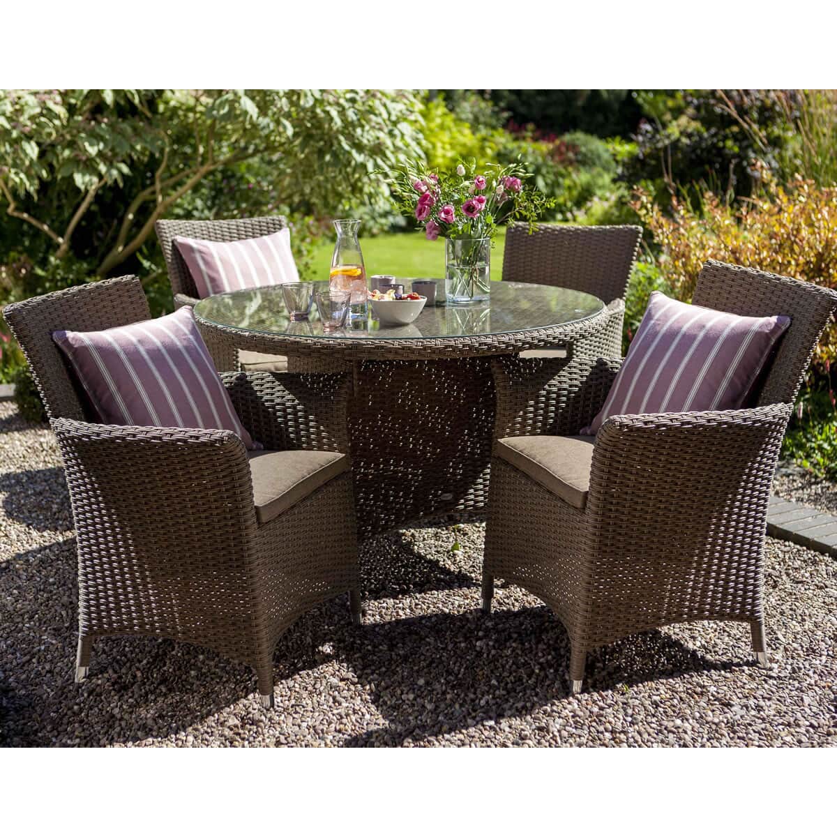 Hartman Appleton 4 Seat Set Sepia/Henna (Brown Rattan) (HAPPSET14