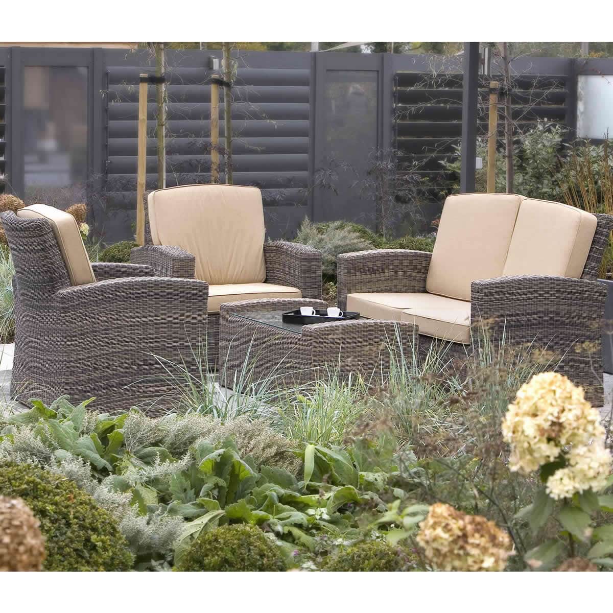 Hartman Venice Lounge Set Natural Rattan (HARSET151) Garden