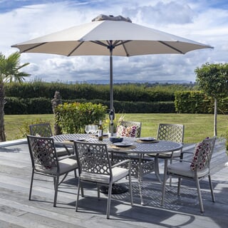 Hartman Avebury 6 Seat Oval Set Crimini