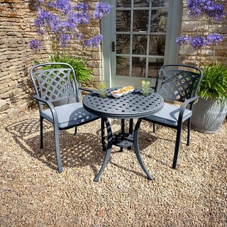 Hartman Berkeley Bistro Set Antique Grey/Platinum