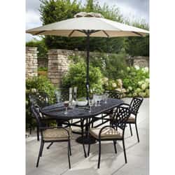 Hartman Berkeley 6 Seat Oval Table Set Traditional Bronze/Amber