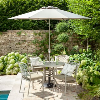 Hartman Berkeley 4 Seat Round Table Set Maize/Wheatgrass