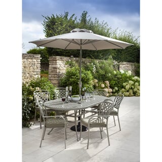 Hartman Berkeley 6 Seat Oval Table Set Maize/Wheatgrass