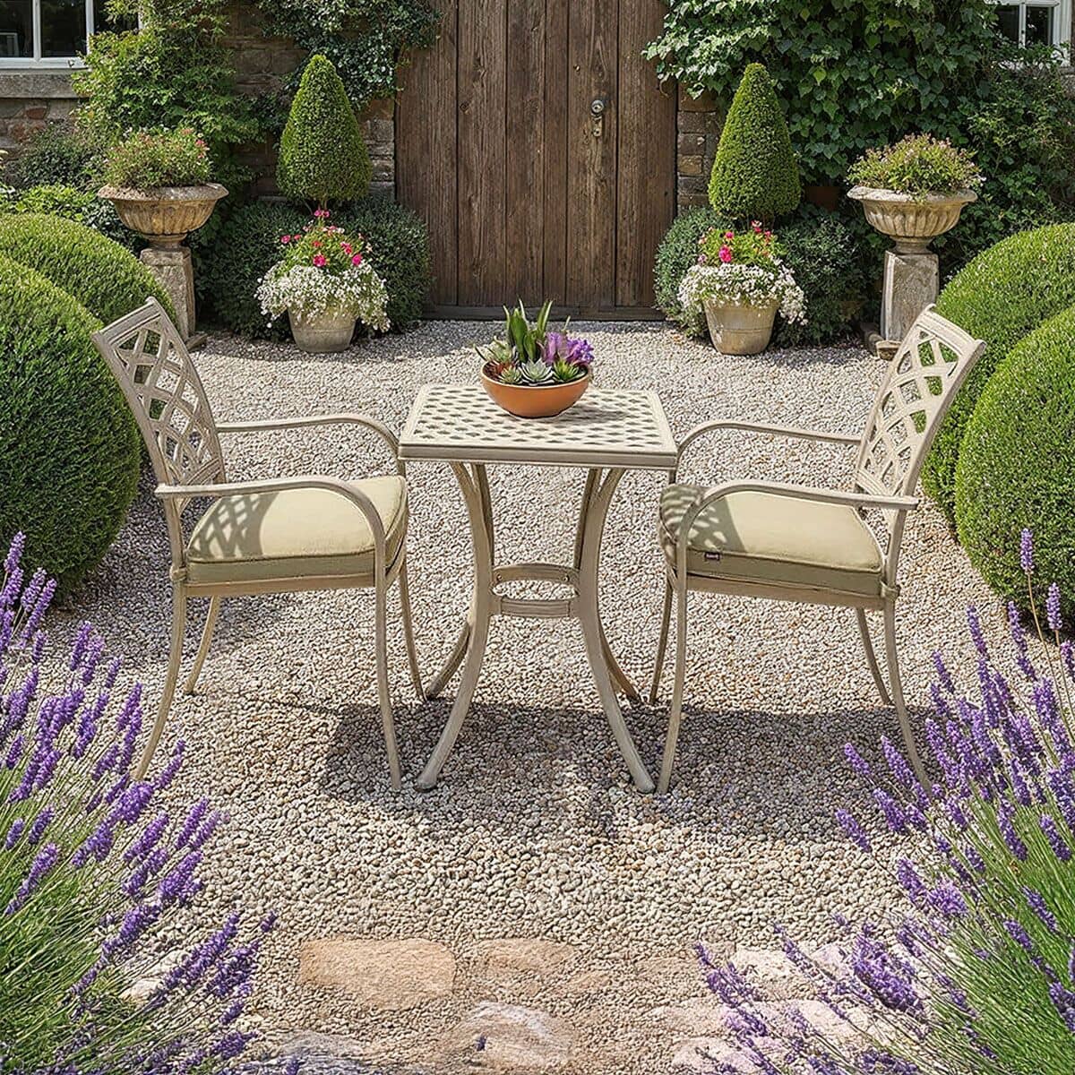Hartman Buxton Bistro Set Maize/Wheatgrass