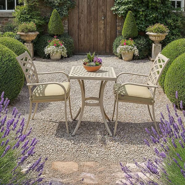 Hartman Buxton Bistro Set Maize/Wheatgrass
