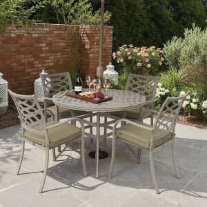 Hartman Buxton 4 Seat Round Set Maize/Wheatgrass