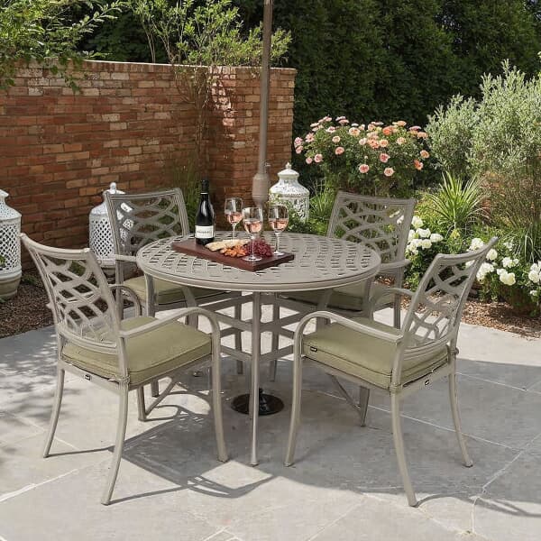 Hartman Buxton 4 Seat Round Set Maize/Wheatgrass