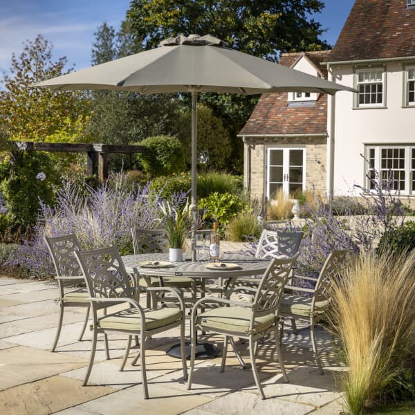 Hartman Buxton 6 Seat Round Set Maize/Wheatgrass