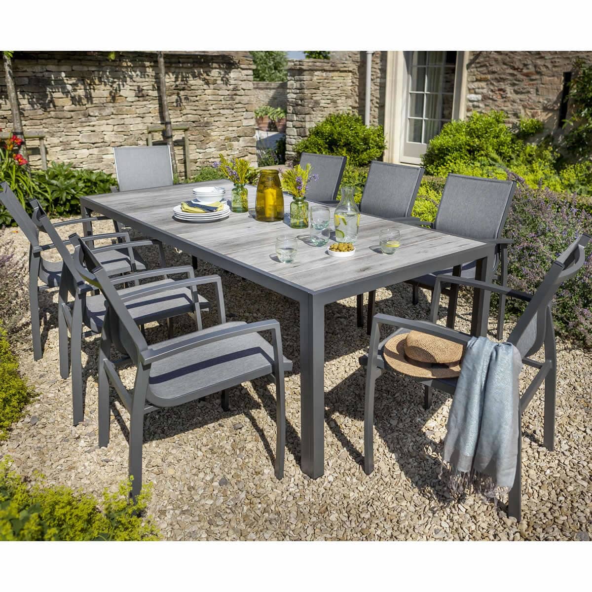 Hartman Georgia 8 Seat Set Platinum Hgeoset02 Garden Furniture World