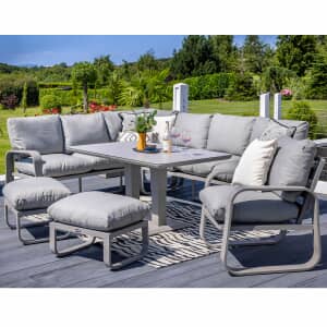 Hartman Halo Rectangular Casual Dining Set with Height Adjustable Table