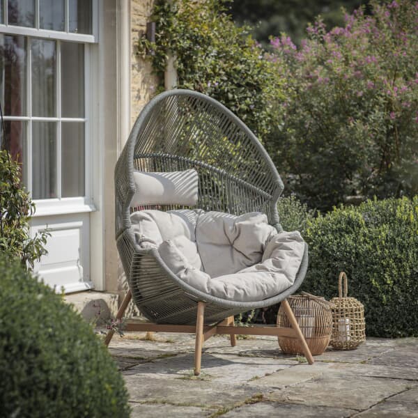 Bramblecrest Helsinki Cocoon Chair Fern Green Includes Cushion