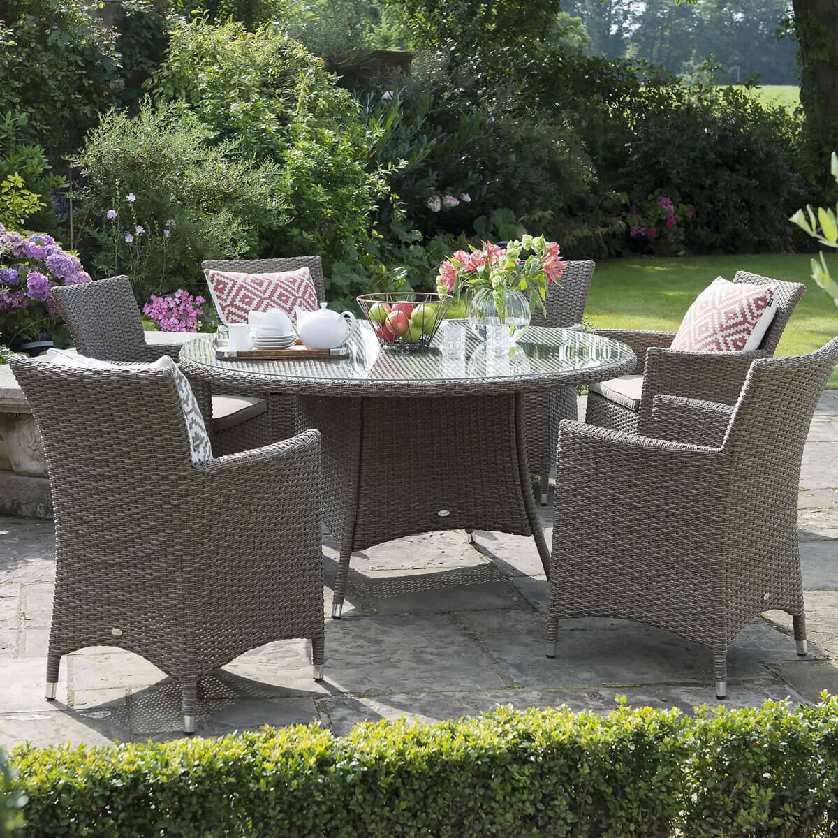 Hartman Madison 6 Seat Set Sepia/Henna (HMADSET06) Garden Furniture