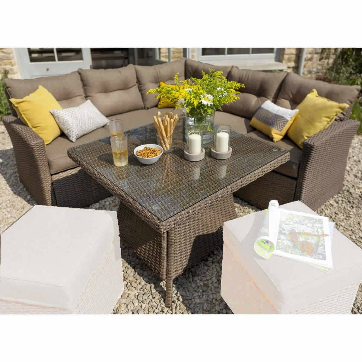 Hartman Madison/Appleton Square Casual Dining Set NO STOOLS Sepia