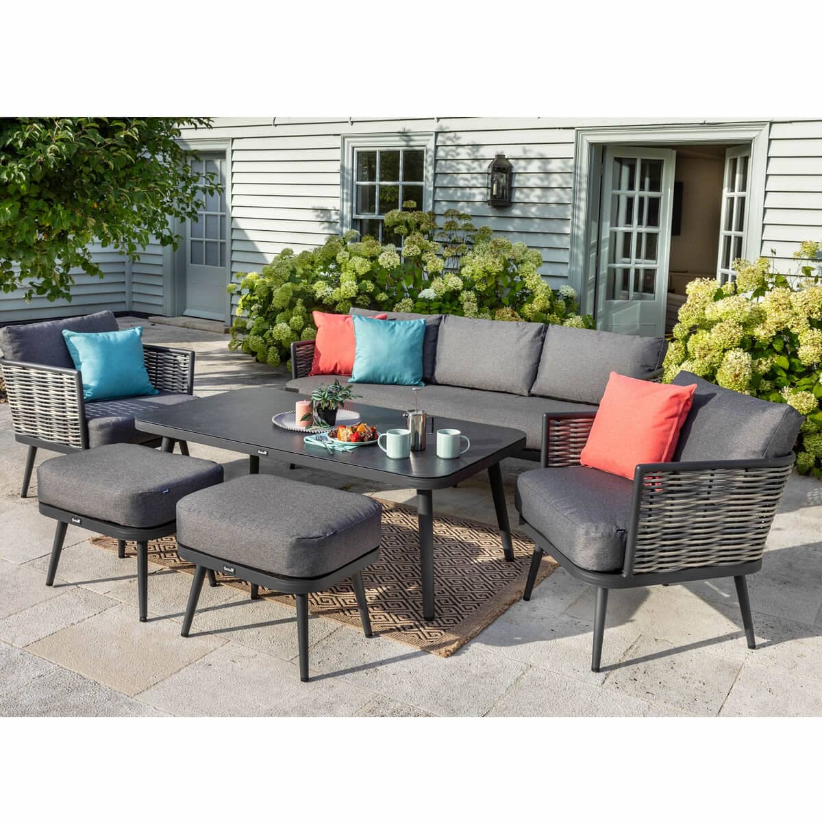 Hartman Aspen 3 Seat Lounge Set Xerix/Onyx - (HMASPSET1) - Garden