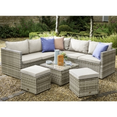 Hartman Cirrus Square Casual Lounge Set With Stools Beech/Dove