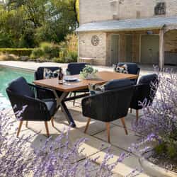 Hartman Eden 6 Seat Rectangular Set Carbon/Raven