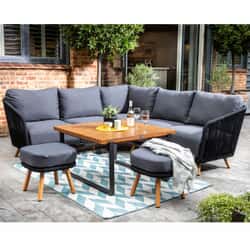 Hartman Eden Square Casual Dining Corner Sofa Set Raven/Noir