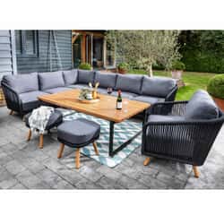Hartman Eden Rectangular Casual Dining Sofa Set Raven/Noir