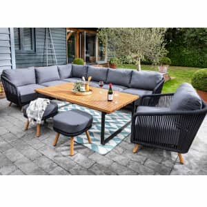 Hartman Eden Rectangular Casual Dining Sofa Set Raven/Noir