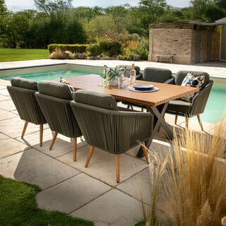 Hartman Eden 6 Seat Rectangular Set Moss/Juniper