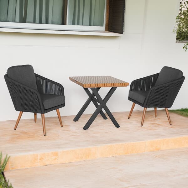 Hartman Eden Bistro Set Carbon/Raven