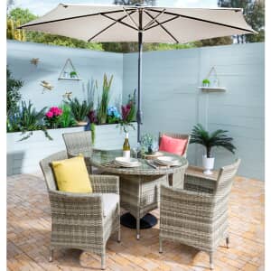 Hartman Westbury 4 Seat Round Dining Set Beech/Dove