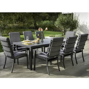 Hartman Somerton 8 Seat Rectangular Dining Set Xerix/Slate ( no parasol and base)