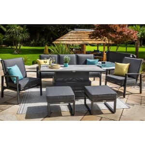 Hartman Vienna Lounge Adjustable Height Table Set with Stools