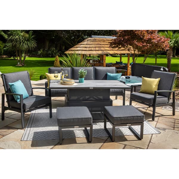Hartman Vienna Lounge Adjustable Height Table Set with Stools