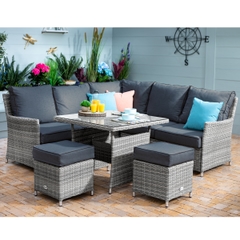 Hartman Westbury Square Corner Casual Dining Set Ash/Slate 2021( NO STOOLS)