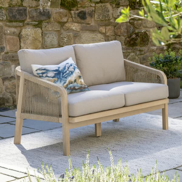 Kettler Cora Rope 2 Seat Sofa With Weather Proof Cushions