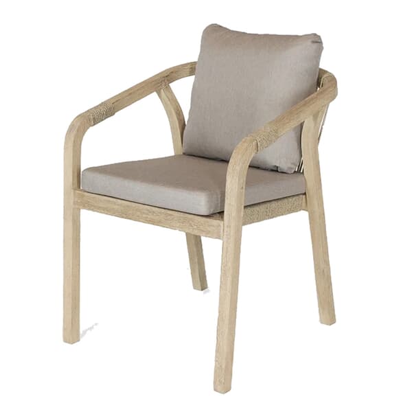 Kettler Cora Pair Of Rope Dining Chair with Weather Proof Seat Pad